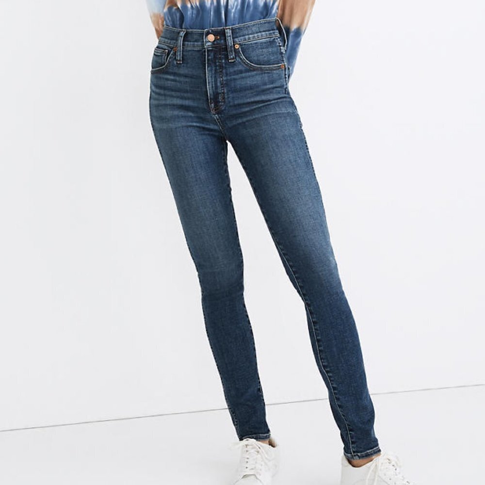 Madewell 10" High-Rise Skinny Jeans in Cordell Wash: Heatrich Denim Edition 26